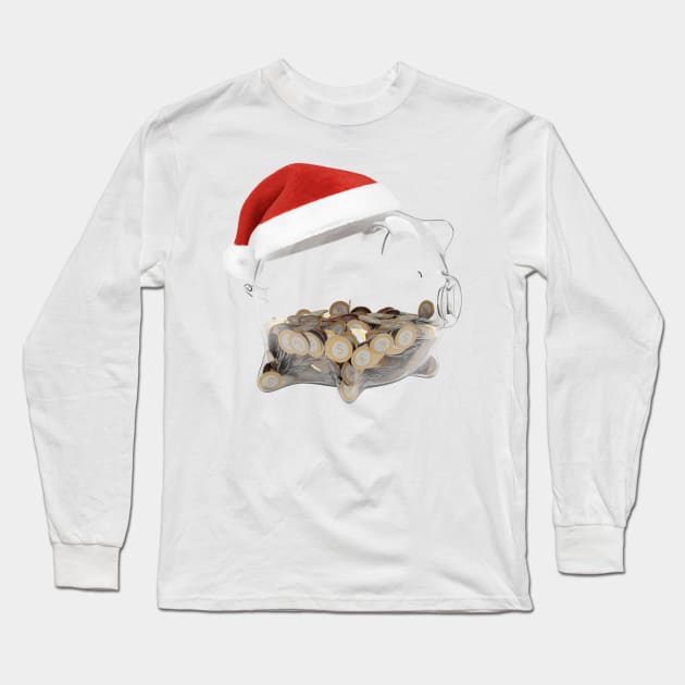 New Year's Piggy Bank Long Sleeve T-Shirt by CreativeGoods